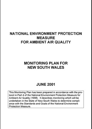 National Environment Protection Measure for Ambient Air Quality - Monitoring plan for NSW - cover