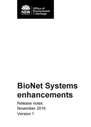 BioNet Systems enhancements Release notes 