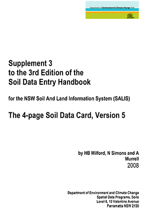 Cover of Supplement 3 to the 3rd Edition of the Soil Data Entry Handbook