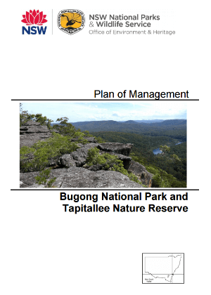 Bugong National Park and Tapitallee Nature Reserve Plan of Management cover