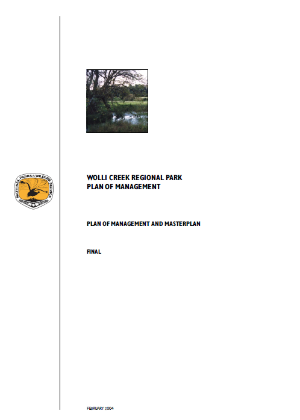 Wolli Creek Regional Park Plan of Management cover