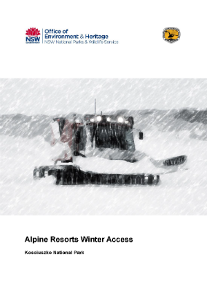 Alpine Resorts Winter Access Kosciuszko National Park cover