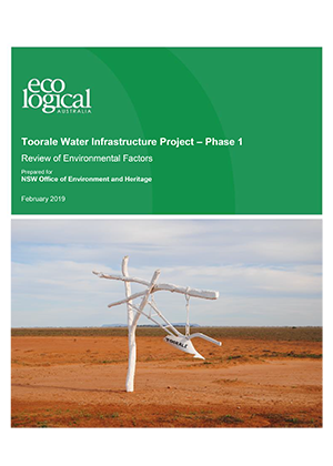 Toorale Water Infrastructure Project Review of Environmental Factors
