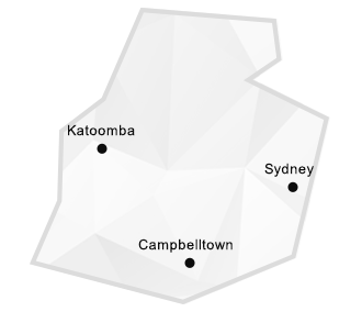 Metropolitan Sydney region map