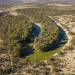 Aerial view of the Darling River, Kinchega National Park