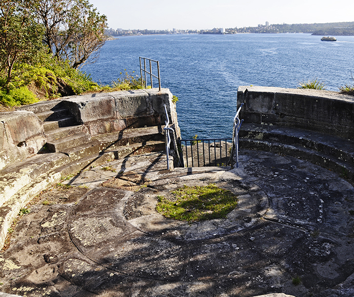 Georges Head gun emplacement, part of Sydney's former coastal defence system.