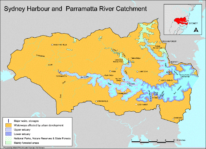 MAP: Sydney Harbour and Parramatta River