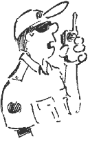Ranger on a walkie-talkie. Image: NPWS Ranger on a walkie-talkie. Image: NPWS