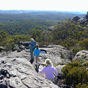 Panoramic views of the New England Tablelands at the summit of Woolpack Rocks, Cathedral Rock National Park (Image: Geoff Lillyman/DECCW) Panoramic views of the New England Tablelands at the summit of Woolpack Rocks, Cathedral Rock National Park (Image: Geoff Lillyman/DECCW)