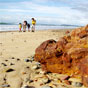 Walking along Redcliff Beach as part of the Angourie to Brooms Head section of the Yuraygir Coastal Walk, Yuraygir National Park (Image: Debra Novak/DECCW) Walking along Redcliff Beach as part of the Angourie to Brooms Head section of the Yuraygir Coastal Walk, Yuraygir National Park (Image: Debra Novak/DECCW)