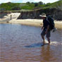 Crossing Station Creek, Wooli to Red Rock section of Yuraygir Coastal Walk (Image: Andrew Lugg/DECCW) Crossing Station Creek, Wooli to Red Rock section of Yuraygir Coastal Walk (Image: Andrew Lugg/DECCW)