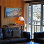 Living room in Creel Lodge, at Waste Point in Kosciuszko National Park (Image: K Coomber/OEH) Living room in Creel Lodge, at Waste Point in Kosciuszko National Park (Image: K Coomber/OEH)