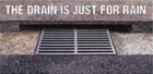 image: the drain is just for rain logo
