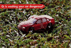 image: 'Is your car dangerous?' postcard