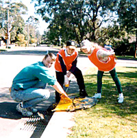 drain stencilling