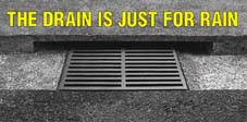 image: Drain is just for rain logo