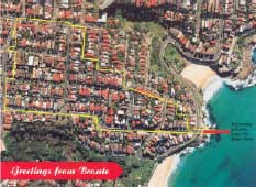 image: Greetings from Bronte postcard - identifying the catchment and where stormwater goes