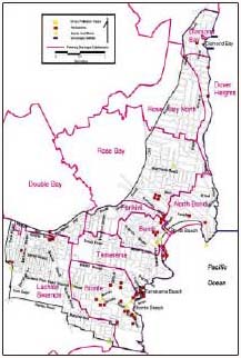 Map: Waverley local government area