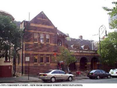 City Coroner's Court view from George Street (west elevation) 1997Image by: SHFA (Liliana Duran)Image copyright owner: Sydney Harbour Foreshore Authority