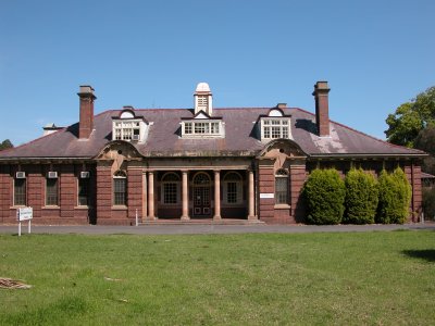 Cumberland Hospital. Front façade, street-facing side of Walter Liberty Vernon designed brick administration building.Image by: Robin McHughImage copyright owner: Heritage Office