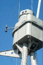 photo: Tripod mast from HMAS Sydney at Bradleys Head. Photograph by Tim Smith.