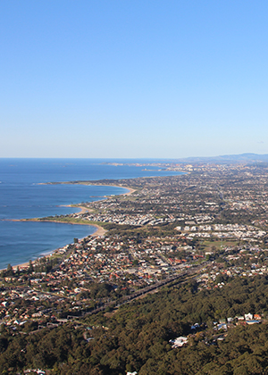 View from Sublime Point looking to the southern Illawarra