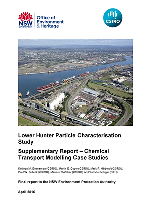 Lower Hunter particle characterisation study: Chemical transport modelling case studies cover