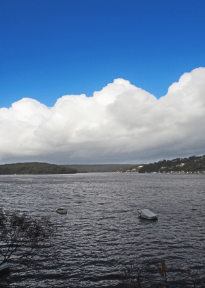 Storm over Royal National Park approaching Gymea Bay 