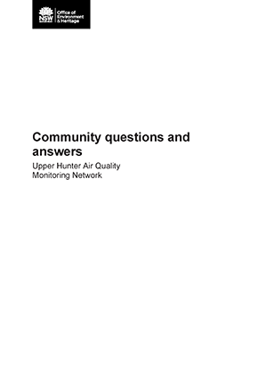 Cover for Upper Hunter Air Quality Monitoring Network community questions and answers