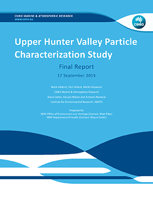 Lower Hunter particle characterisation study final report cover