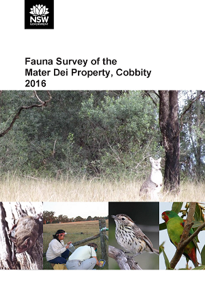 Cover of Mater Dei Fauna Survey 2016