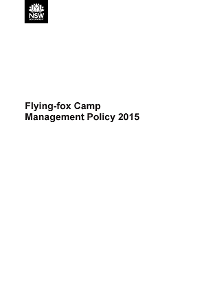 Flying-fox Camp Management Policy 2015 cover