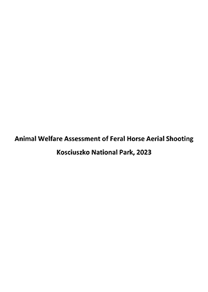 Animal Welfare Assessment of Feral Horse Aerial Shooting