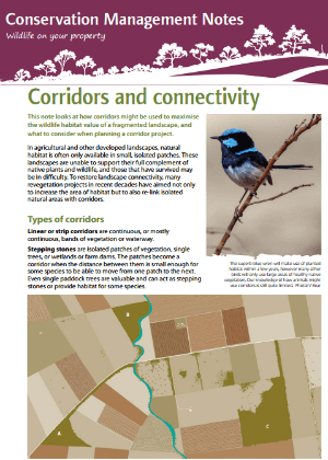 Corridors and connectivity: Conservation management notes cover