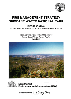 Brisbane Water National Park Fire Management Strategy
