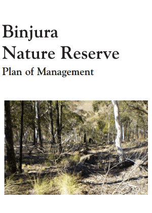 Binjura Nature Reserve plan of management cover