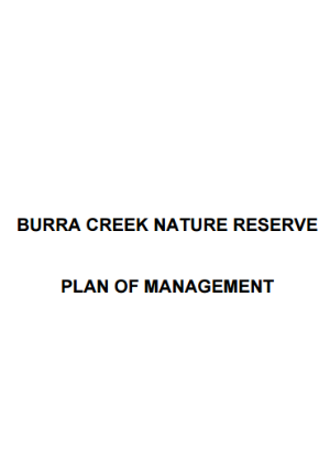 Burra Creek Nature Reserve Plan of Management cover