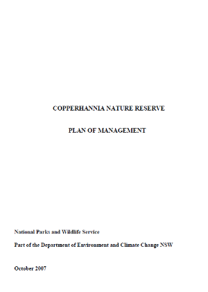 Copperhannia Nature Reserve Plan of Management cover