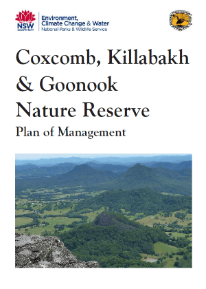Coxcomb, Killabakh and Goonook Nature Reserves Plan of Management cover
