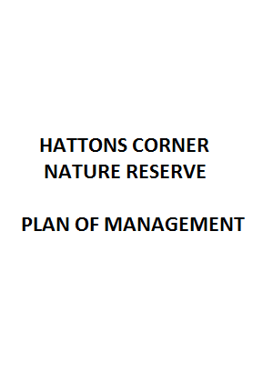 Hattons Corner Nature Reserve Plan of Management cover