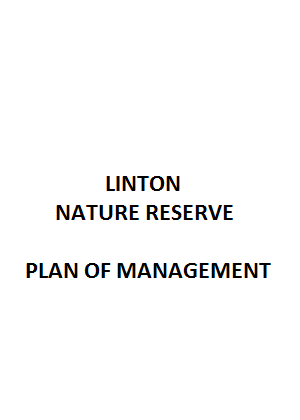 Linton Nature Reserve Plan of Management cover