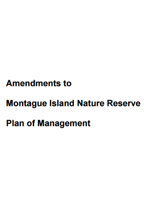 Amendments to Montague Island Nature Reserve Plan of Management 2009 cover