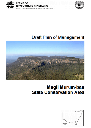 Mugii Murum-ban State Conservation Area Draft Plan of Management cover