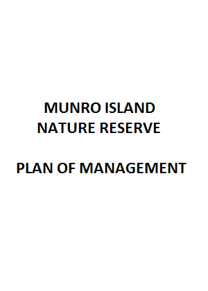 Munro Island Nature Reserve Plan of Management cover