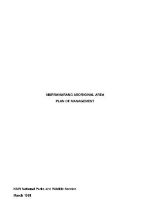 Murramarang Aboriginal Area Plan of Management