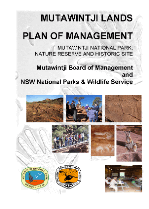 Mutawintji Lands Plan of Management cover