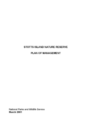 Stotts Island Nature Reserve plan of management cover