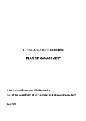 Turallo Nature Reserve Plan of Management cover