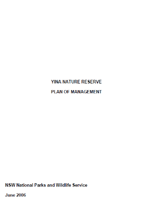 Yina Nature Reserve Plan of Management