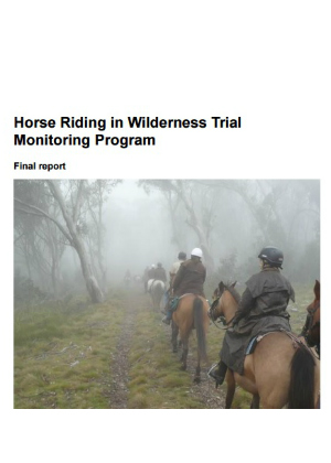Horse Riding in Wilderness Trial Monitoring Program: Final report publication cover